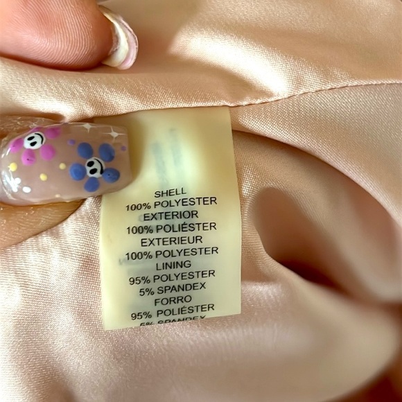 Vince Camuto Off Shoulder Coral Pink Ombre Sequin Dress Midi Sparkly Party - Picture 14 of 15